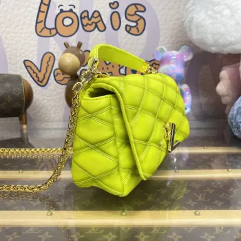 LV M24186 Louis Vuitton GO 14 MM Taška Citronově žlutá