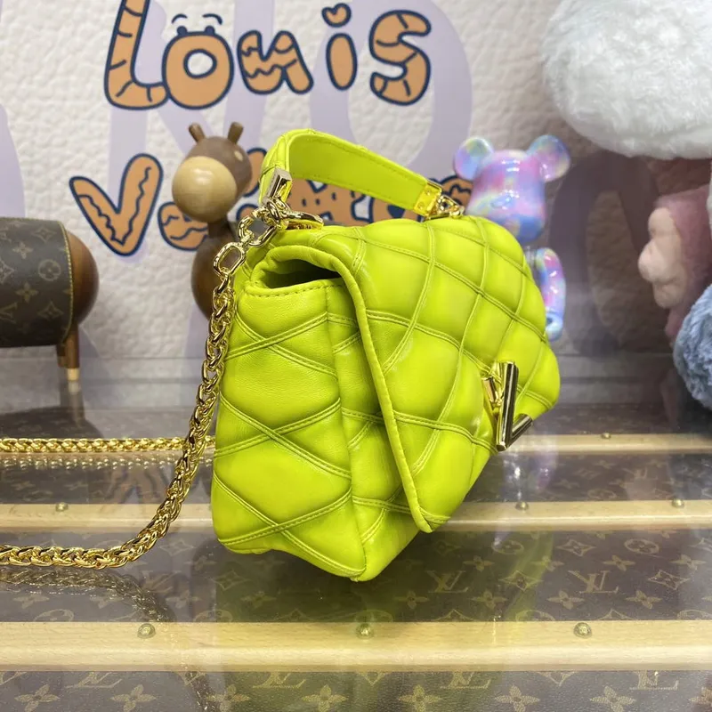 LV M24186 Louis Vuitton GO 14 MM Taška Citronově žlutá
