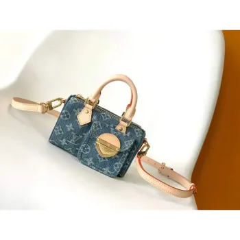 LV M82950 Louis Vuitton Nano Speedy Kabelka Monogram Denim