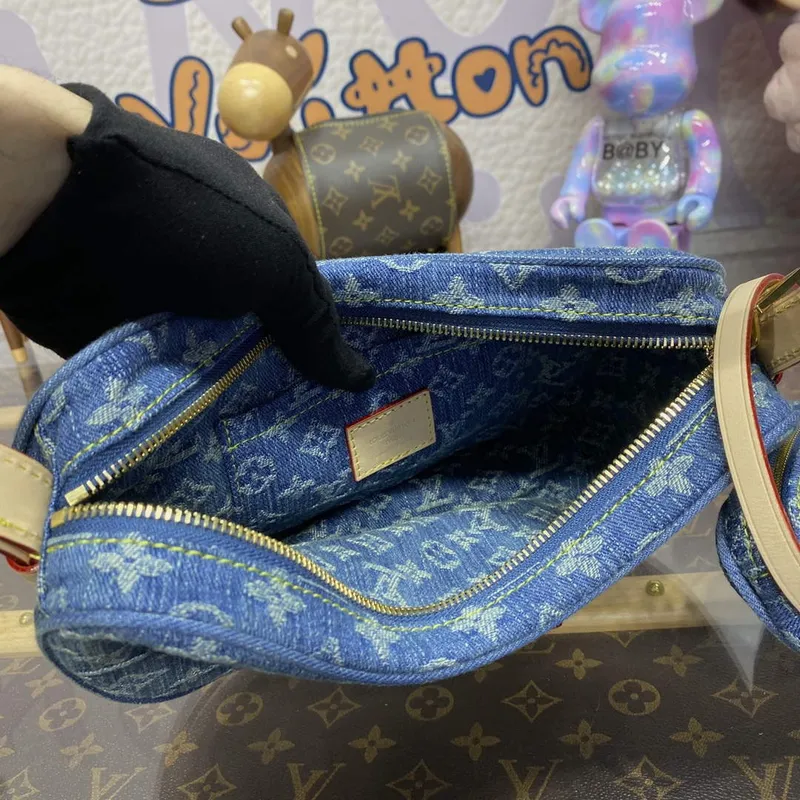 LV M46856 Louis Vuitton Croissant MM Kabelka Monogram Denim