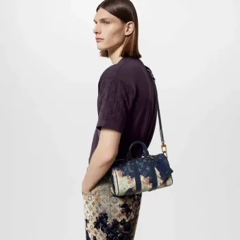 LV M46804 Louis Vuitton Keepall Bandoulière 25 Taška Ink Blue