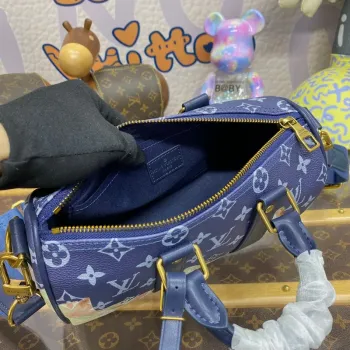 LV M46804 Louis Vuitton Keepall Bandoulière 25 Taška Ink Blue