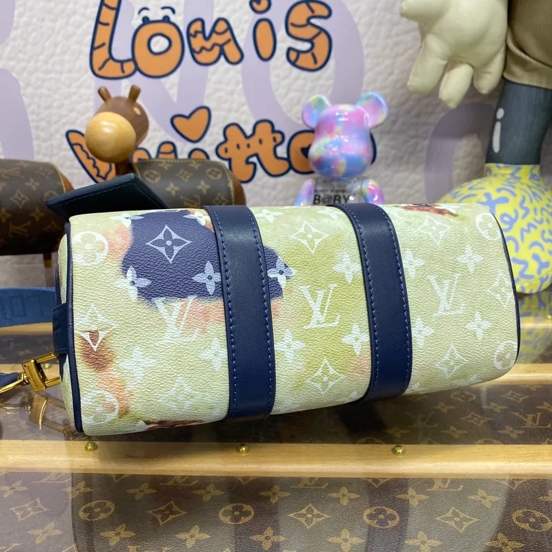 LV M46804 Louis Vuitton Keepall Bandoulière 25 Taška Ink Blue
