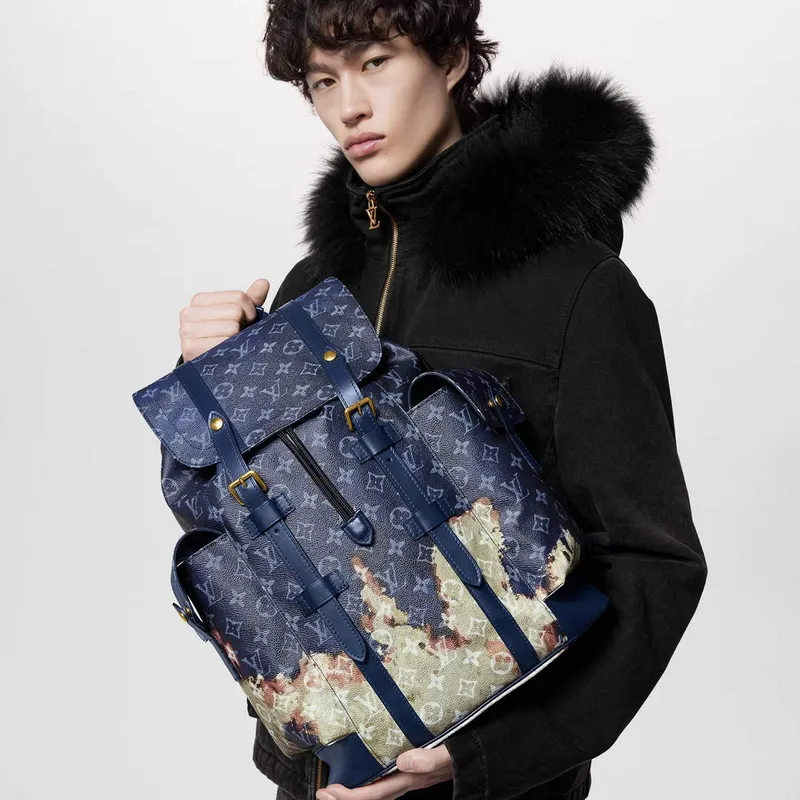 LV M46805 Batoh Louis Vuitton Christopher MM Ink Blue