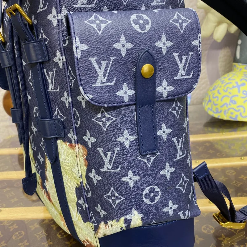 LV M46805 Batoh Louis Vuitton Christopher MM Ink Blue