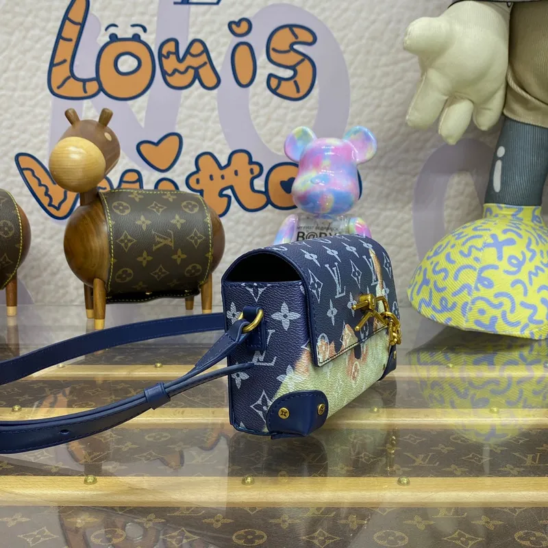 LV M82900 Louis Vuitton Steamer Wearable Wallet Ink Blue
