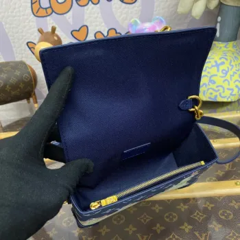 LV M82900 Louis Vuitton Steamer Wearable Wallet Ink Blue