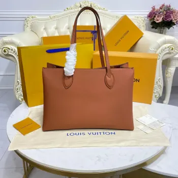 LV M57346 Louis Vuitton M57345 Lockme Shopper M57347 Taška z jemné telecí kůže hnědá