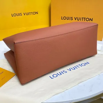 LV M57346 Louis Vuitton M57345 Lockme Shopper M57347 Taška z jemné telecí kůže hnědá