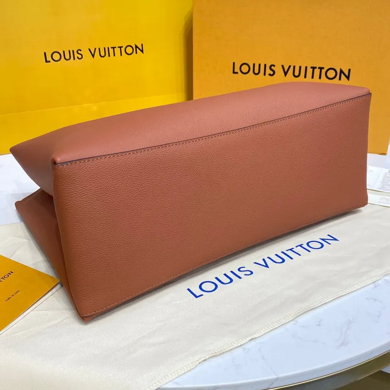 LV M57346 Louis Vuitton M57345 Lockme Shopper M57347 Taška z jemné telecí kůže hnědá