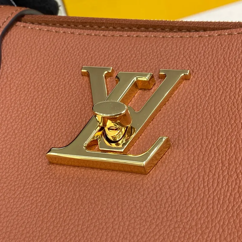LV M57346 Louis Vuitton M57345 Lockme Shopper M57347 Taška z jemné telecí kůže hnědá