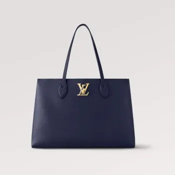LV M20984 Louis Vuitton M57345 Lockme Shopper M57346 Taška z jemné telecí kůže námořnická modrá