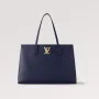 LV M20984 Louis Vuitton M57345 Lockme Shopper M57346 Taška z jemné telecí kůže námořnická modrá