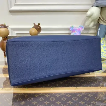 LV M20984 Louis Vuitton M57345 Lockme Shopper M57346 Taška z jemné telecí kůže námořnická modrá