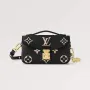 LV M46596 Louis Vuitton Pochette Métis East West taška Monogram Empreinte kůže Černá/Beige
