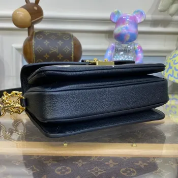 LV M46596 Louis Vuitton Pochette Métis East West taška Monogram Empreinte kůže Černá/Beige