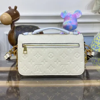 LV M22942 Louis Vuitton Pochette Métis East West taška Monogram Empreinte kůže Crème Beige