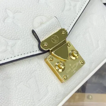 LV M22942 Louis Vuitton Pochette Métis East West taška Monogram Empreinte kůže Crème Beige