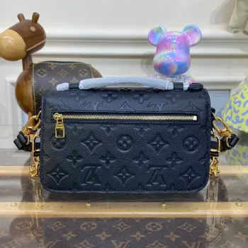 LV M46595 Louis Vuitton Pochette Métis East West taška Monogram Empreinte kůže černá