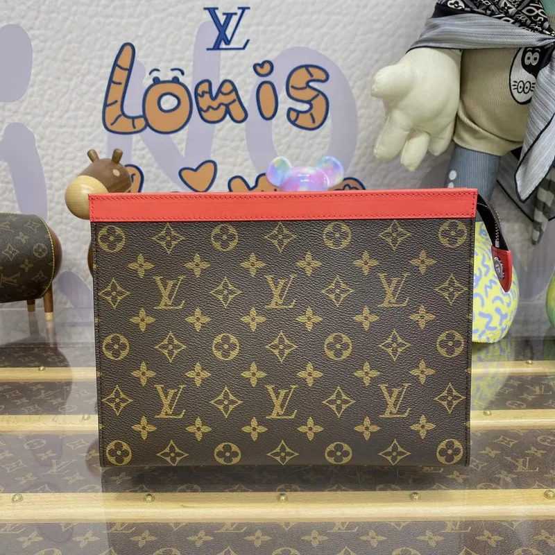LV M82857 Louis Vuitton Pochette Voyage MM Taška Červená