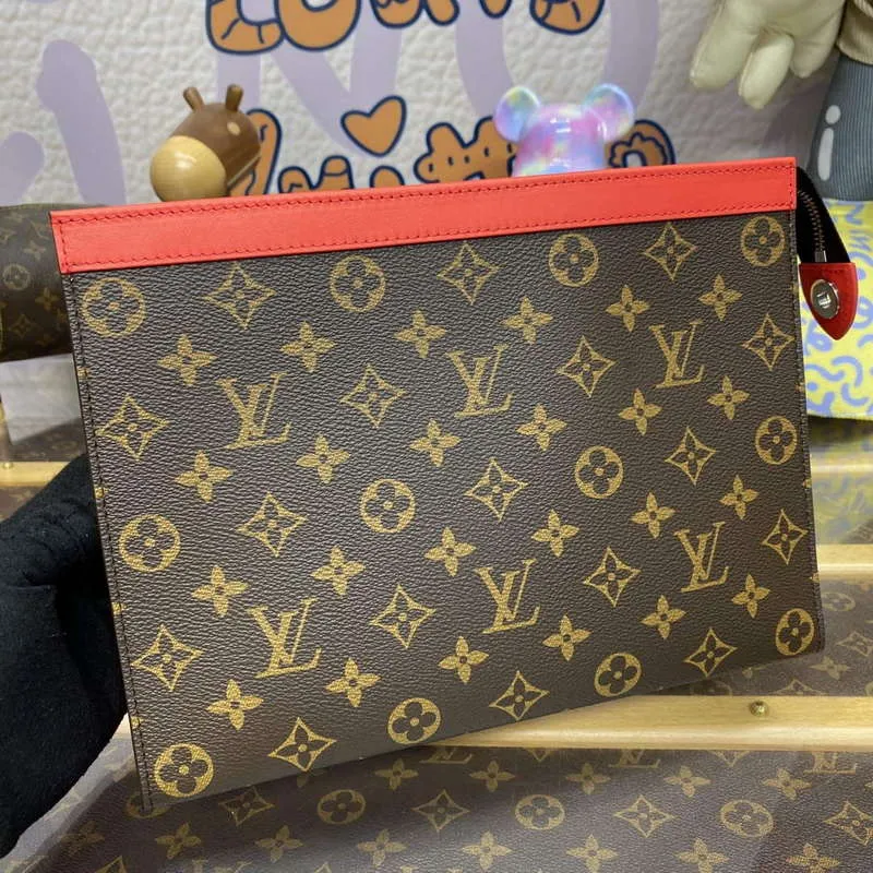 LV M82857 Louis Vuitton Pochette Voyage MM Taška Červená