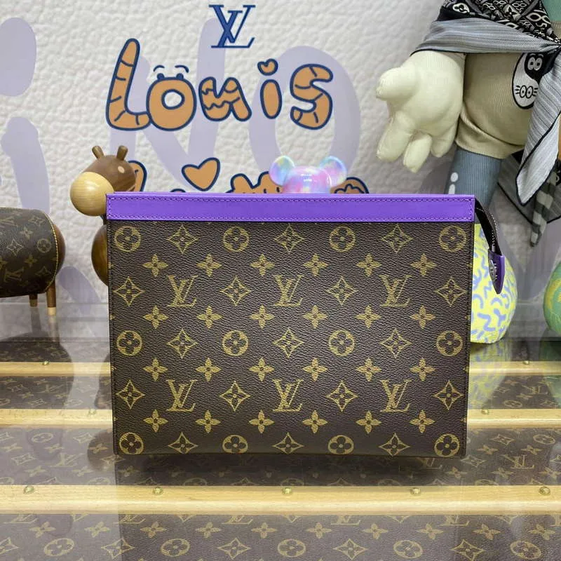 LV M82859 Louis Vuitton Pochette Voyage MM Taška Fialová