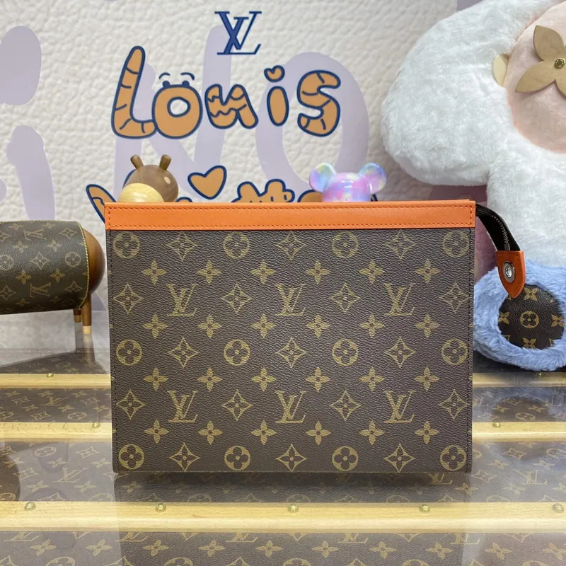 LV M82855 Louis Vuitton Pochette Voyage MM Taška Oranžová