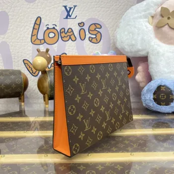 LV M82855 Louis Vuitton Pochette Voyage MM Taška Oranžová