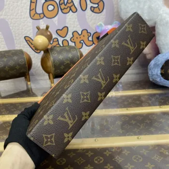 LV M82855 Louis Vuitton Pochette Voyage MM Taška Oranžová