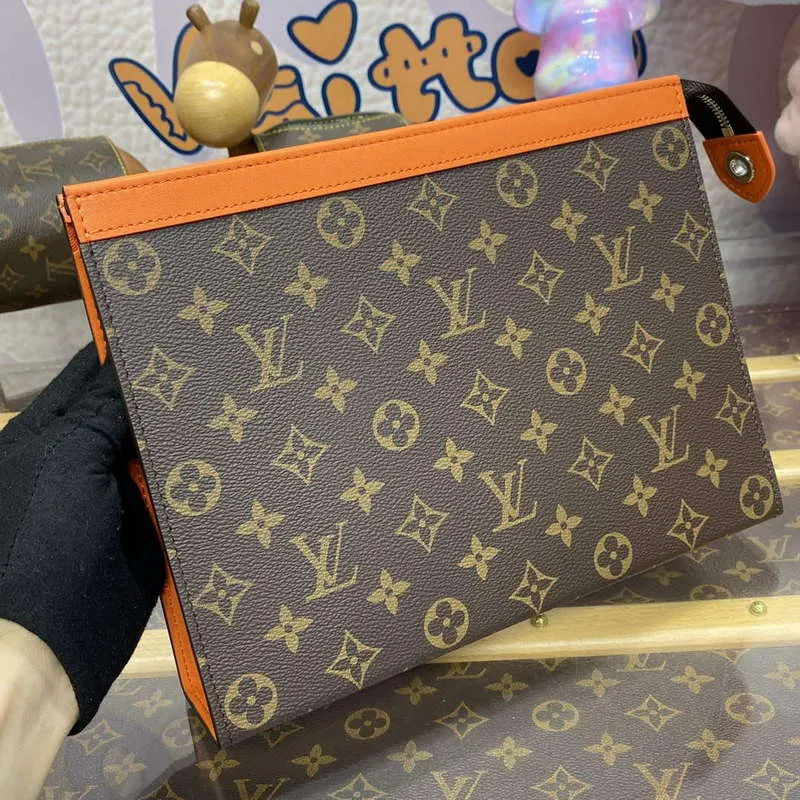 LV M82855 Louis Vuitton Pochette Voyage MM Taška Oranžová