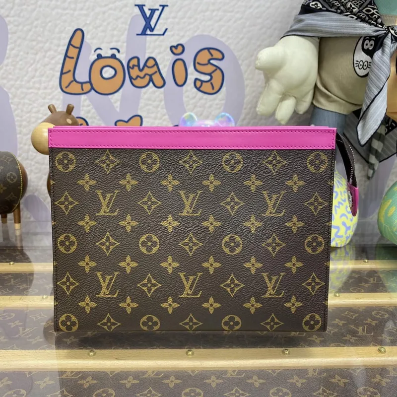LV M82858 Louis Vuitton Pochette Voyage MM Taška Růžová