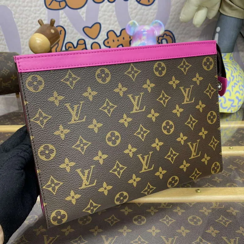 LV M82858 Louis Vuitton Pochette Voyage MM Taška Růžová