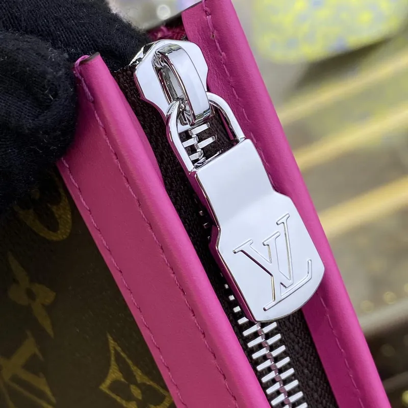 LV M82858 Louis Vuitton Pochette Voyage MM Taška Růžová