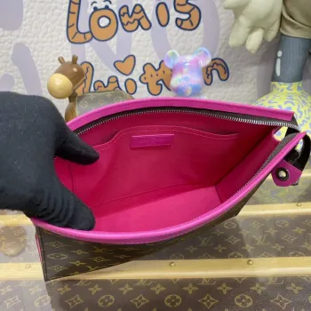 LV M82858 Louis Vuitton Pochette Voyage MM Taška Růžová