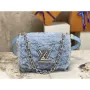 Louis Vuitton LV M21040 Twist MM Kabelka Jean Blue