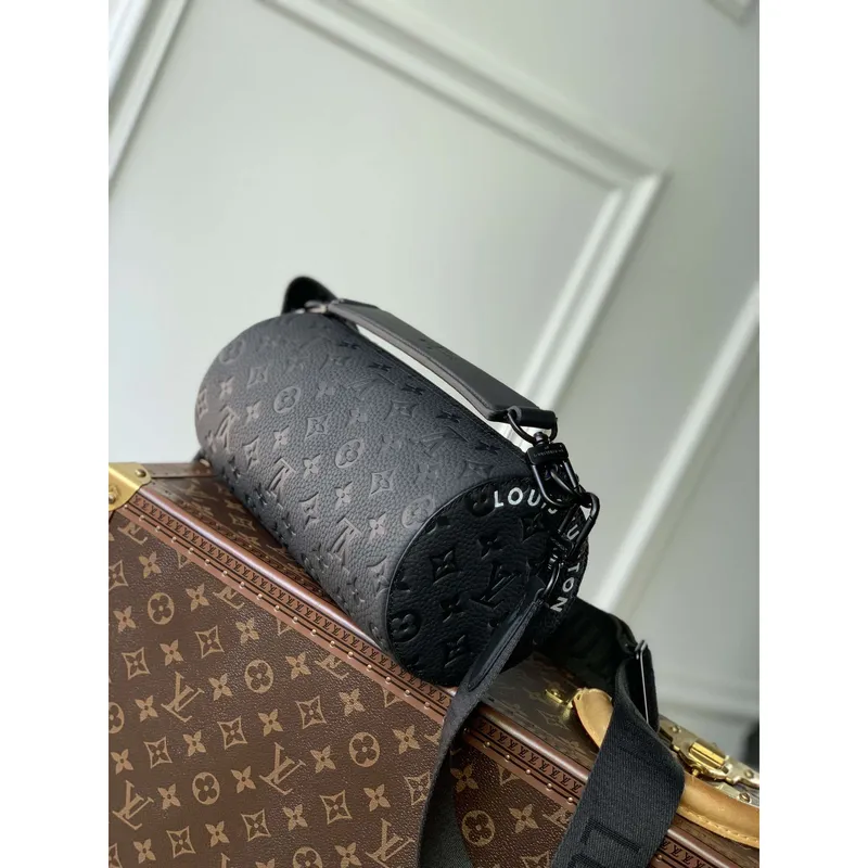 LV M46796 Louis Vuitton Soft Polochon PM Monogram Černá