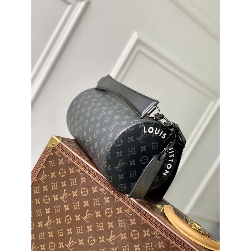 Louis Vuitton LV M46796 Soft Polochon MM Monogram Eclipse