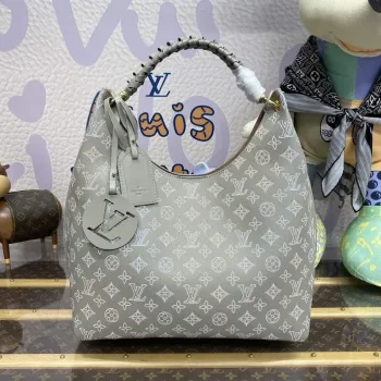 LV M23396 Louis Vuitton Carmel Hobo taška Mahina kůže šedá
