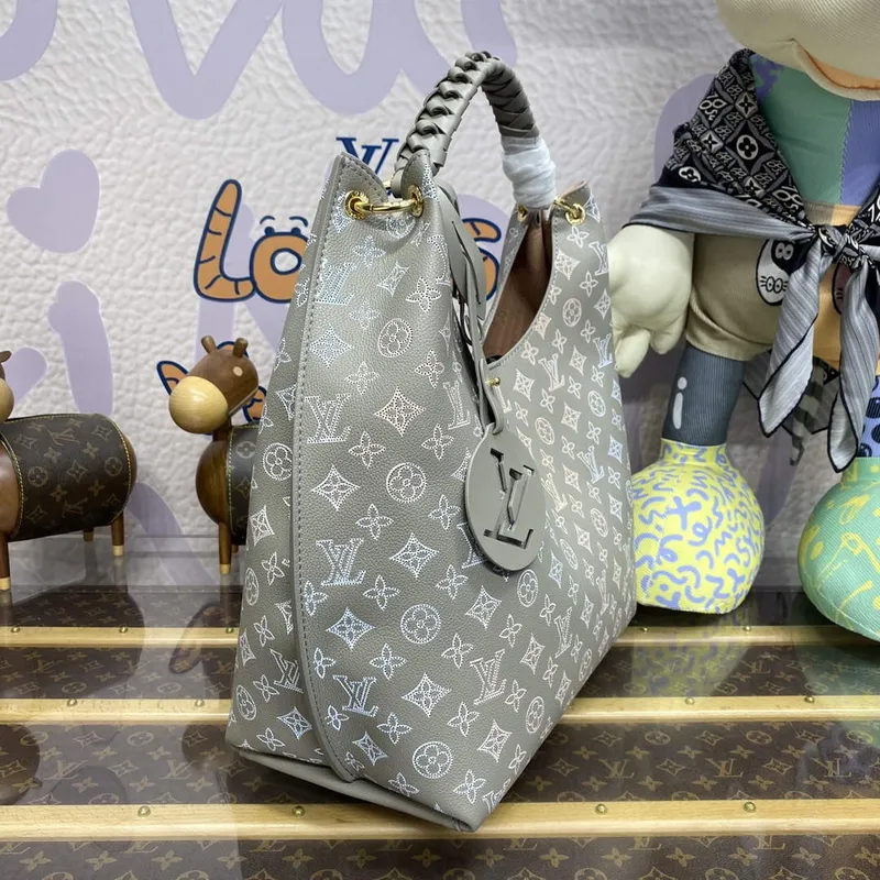 LV M23396 Louis Vuitton Carmel Hobo taška Mahina kůže šedá