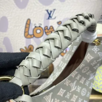 LV M23396 Louis Vuitton Carmel Hobo taška Mahina kůže šedá