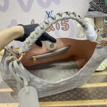 LV M23396 Louis Vuitton Carmel Hobo taška Mahina kůže šedá