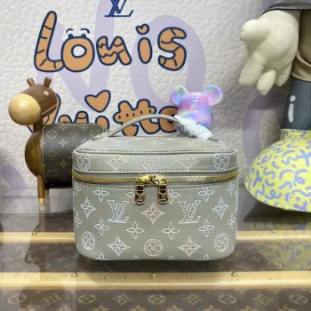 LV M23550 Louis Vuitton Nice Mini Vanity Case Šedá