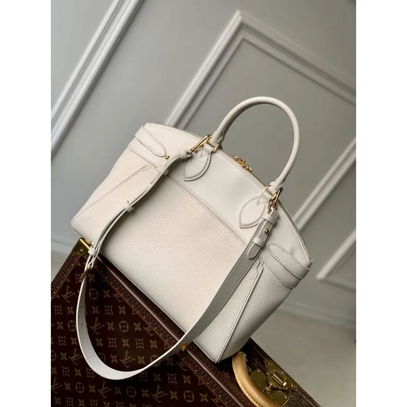 LV M23061 Louis Vuitton Lock It MM Taška Crème Beige