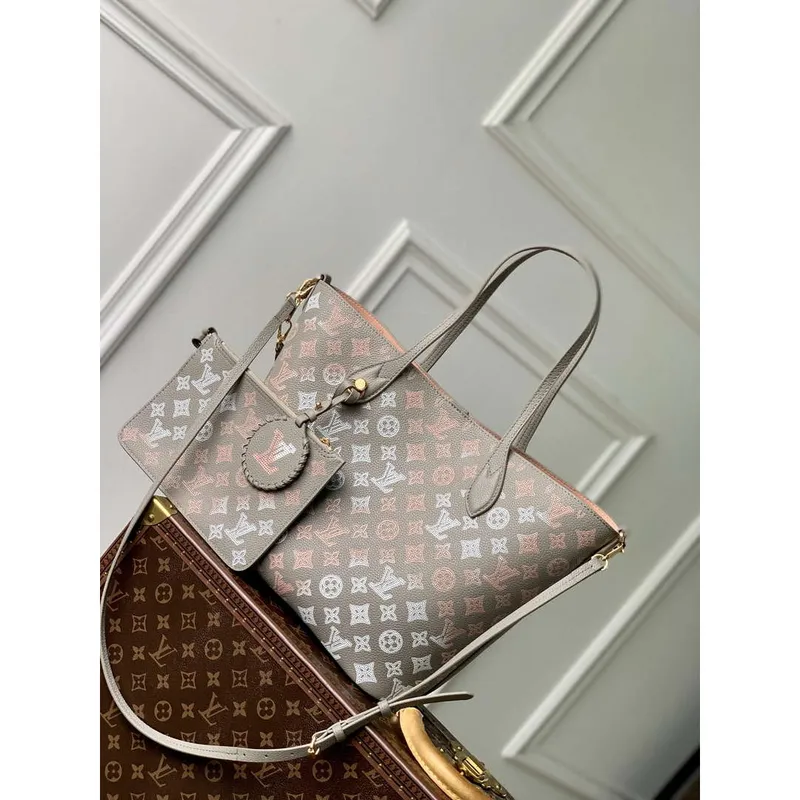 LV M23387 Louis Vuitton Blossom MM Tote Bag Šedá