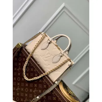 LV M23698 Louis Vuitton OnTheGo East West Tote Bag Krémová