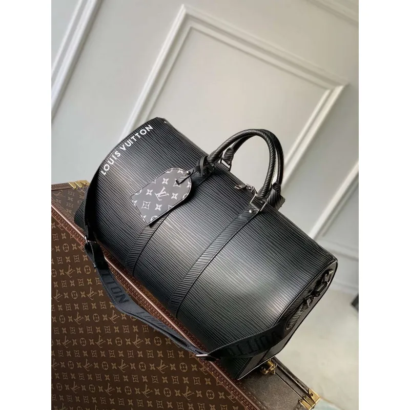 LV M23721 Louis Vuitton Keepall Bandoulière 50 Taška Černá