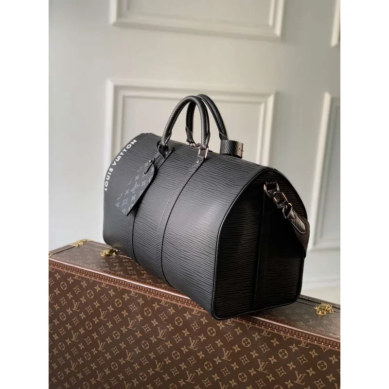 LV M23721 Louis Vuitton Keepall Bandoulière 50 Taška Černá