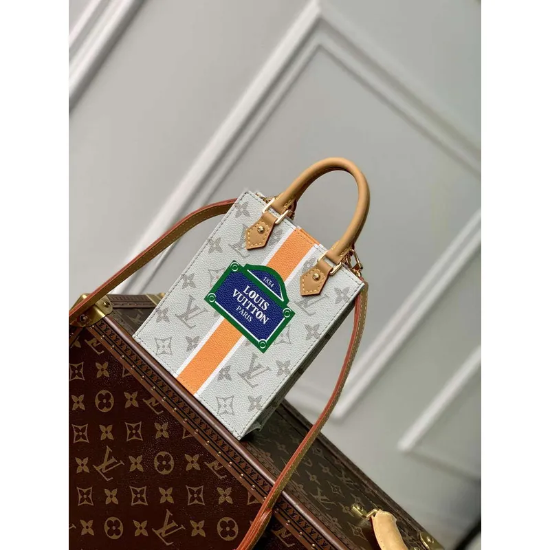 LV M23615 Louis Vuitton Petit Sac Plat Taška Béžová/Ocher