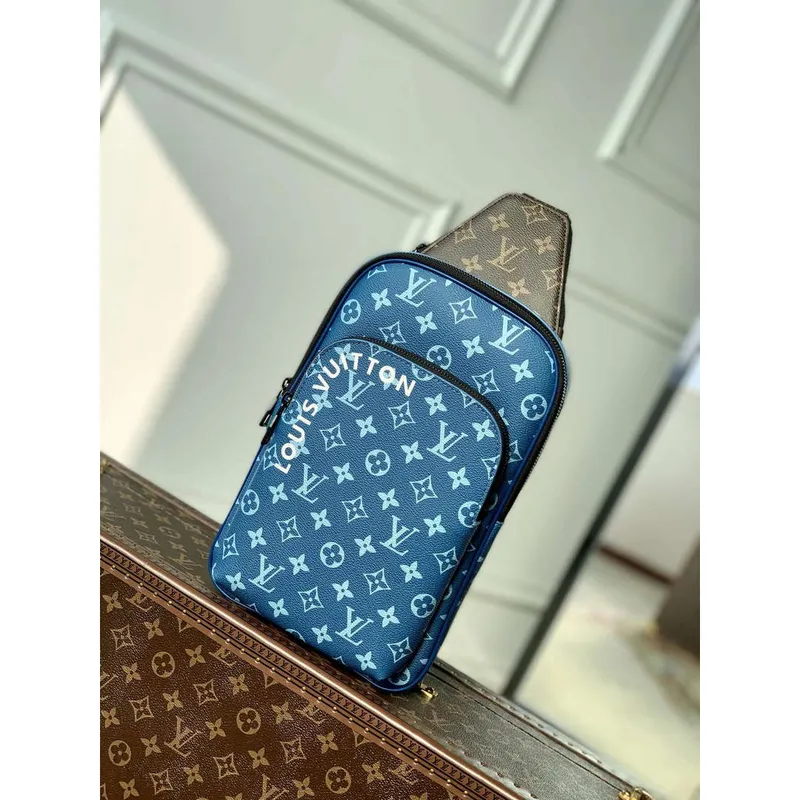 LV M23782 Louis Vuitton Avenue Slingbag NM Atlantická modrá
