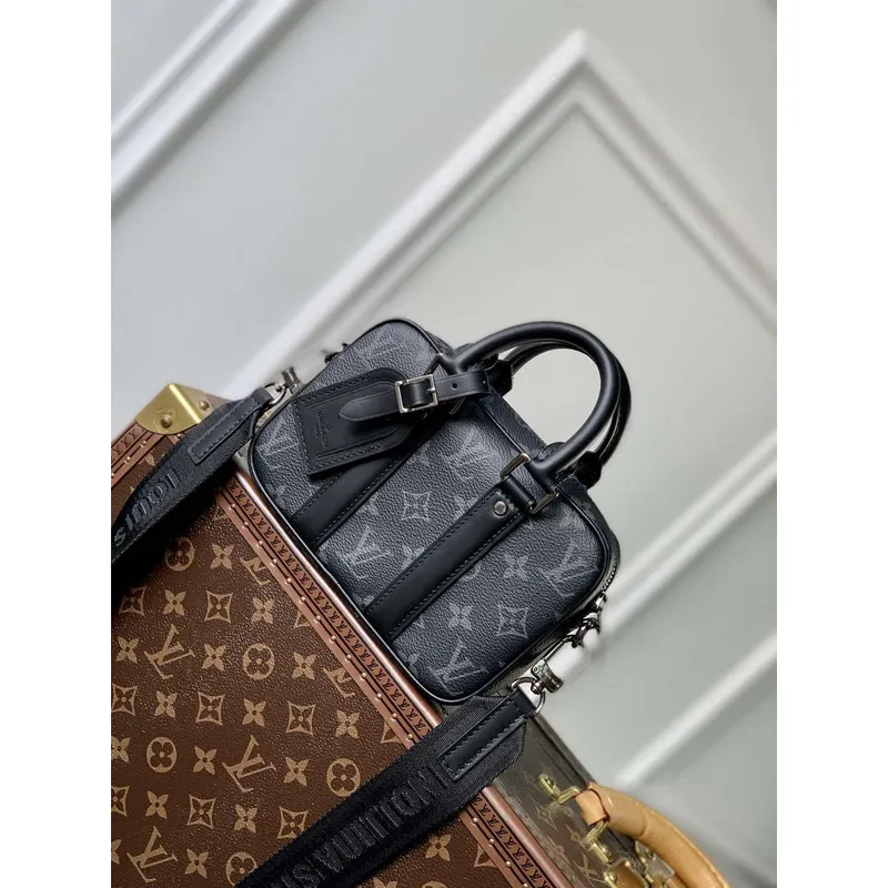 LV M82770 Louis Vuitton Nano Porte Documents Voyage Taška Černá